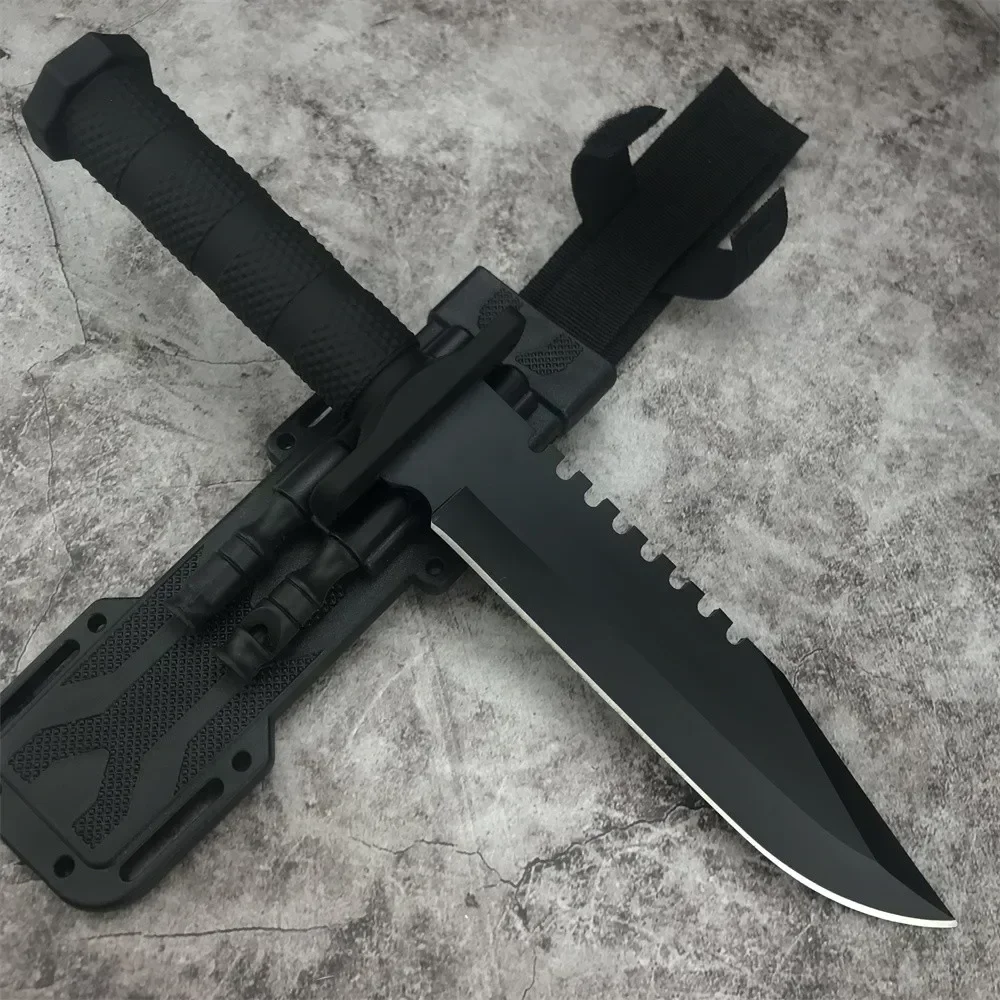 Multifunction Survival Knife 58HRC Outdoor Hunting Knife Tactical Military Combat Army Straight Knives ABS Plastic Handle Tools