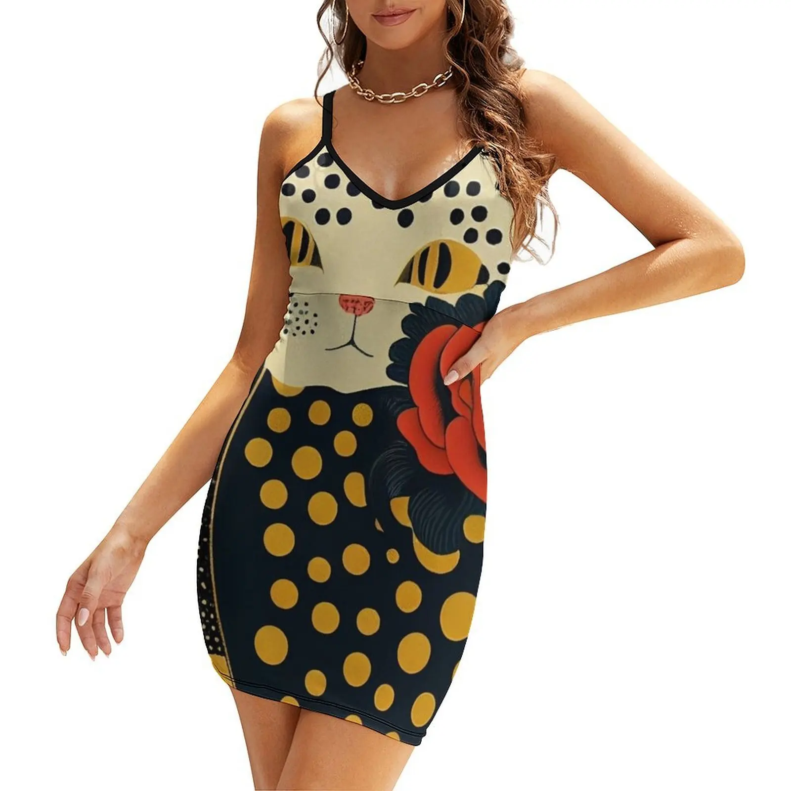 

Yayoi Kusama Cat Sling Dress Women dresses summer birthday dress for women luxury 2025 summer dress woman 2025 trendy