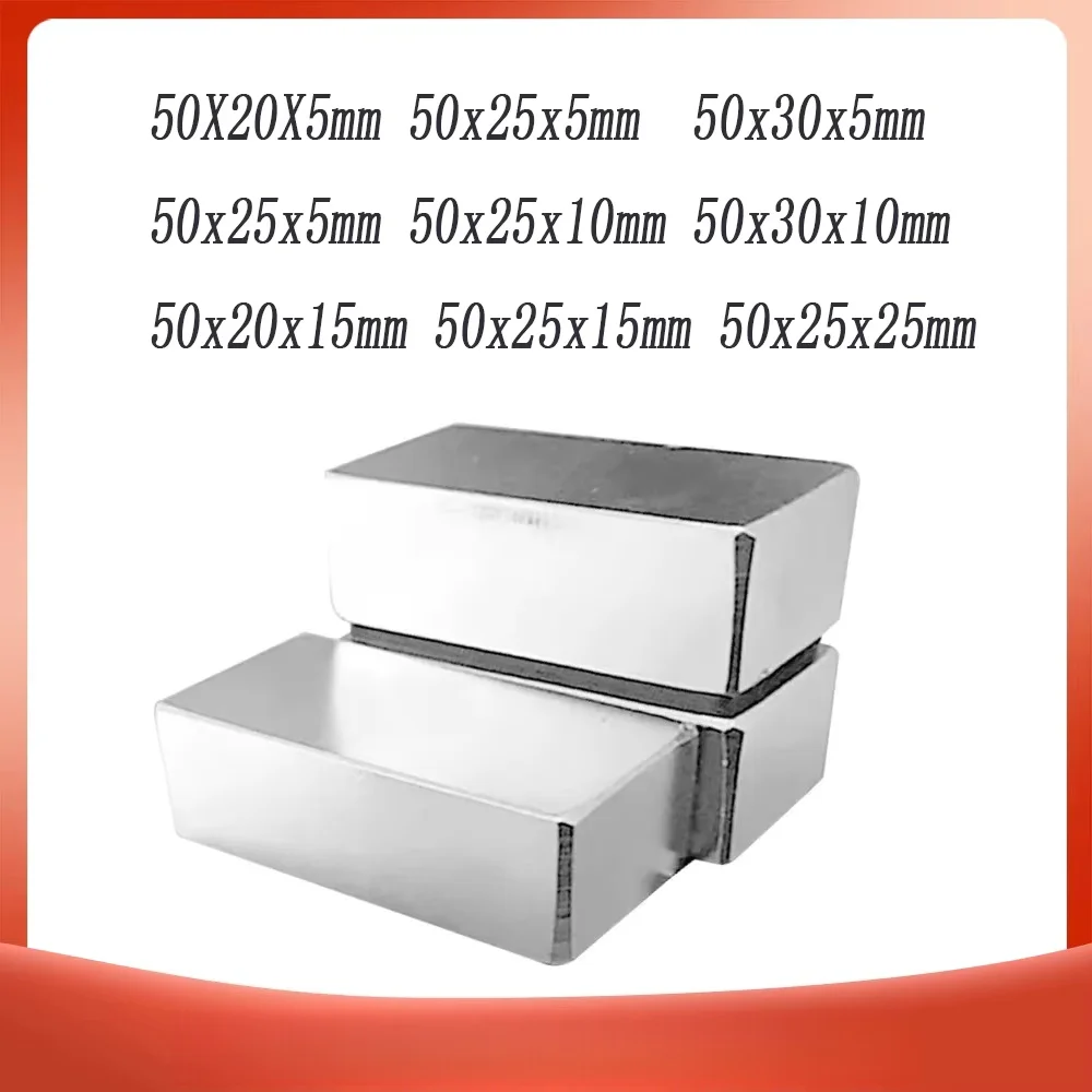 50x25x15 Cuboid Block Magnet 50x25x15mm For Home Refrigerators, Offices DIY 50mm*25mm x15mm Strong Magnets 50*25*25 50x30x10