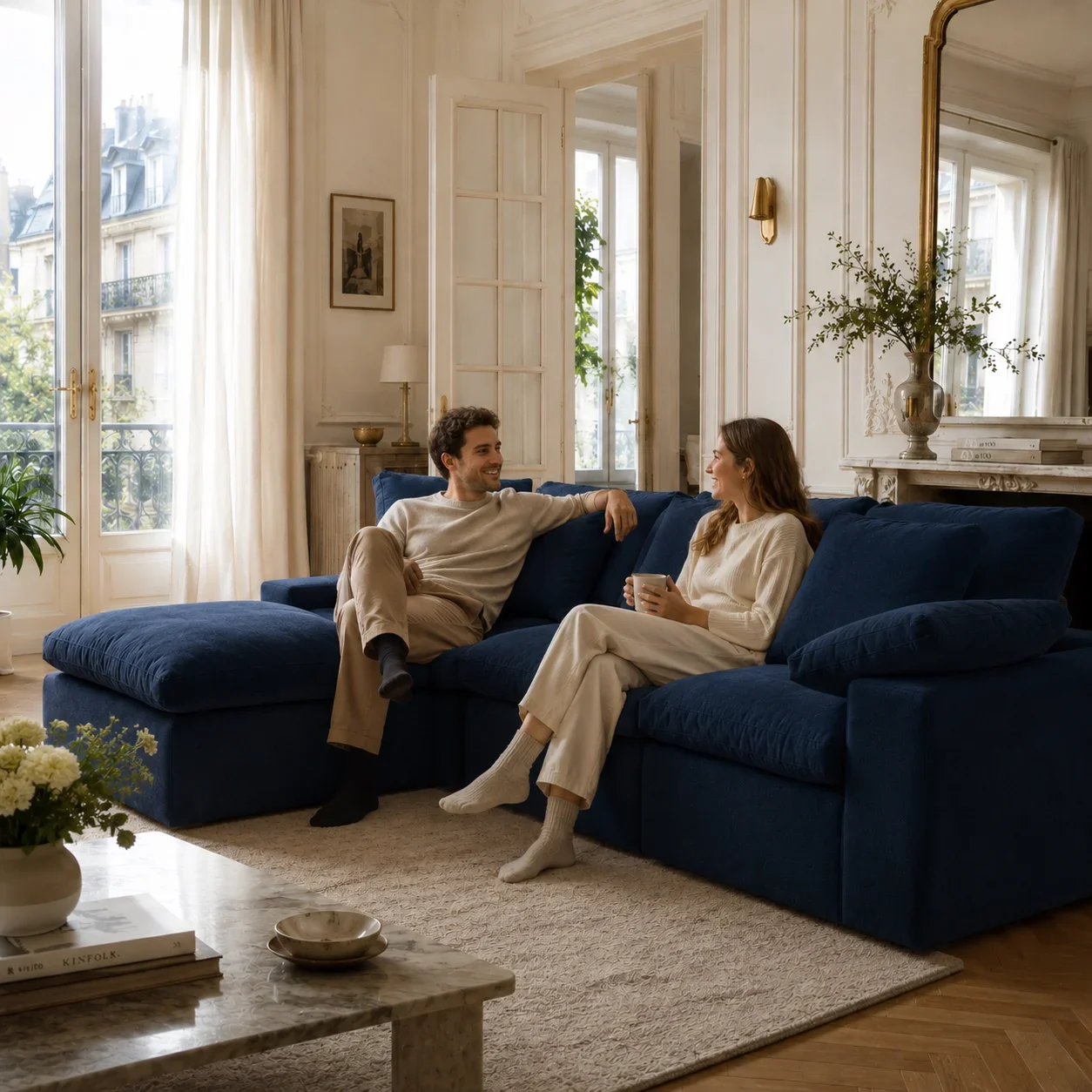 #Reclining Sofa Corduroy Velvet Material Lighted Recliner Contemporary Lounge Seating