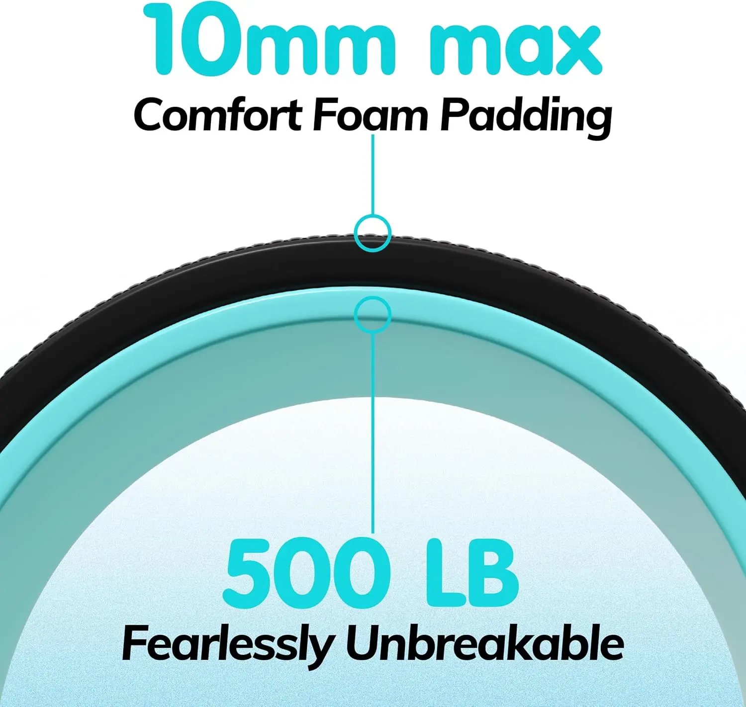 ลูกกลิ้งหลัง - ล้อหลังสำหรับการนวดเนื้อเยื่อชั้นลึก, ล้อโยคะสำหรับอาการปวดหลังและการยืดกล้ามเนื้อ - ลูกกลิ้งนวดเนื้อเยื่อชั้นลึกที่สะดวกสบาย · ลดราคา