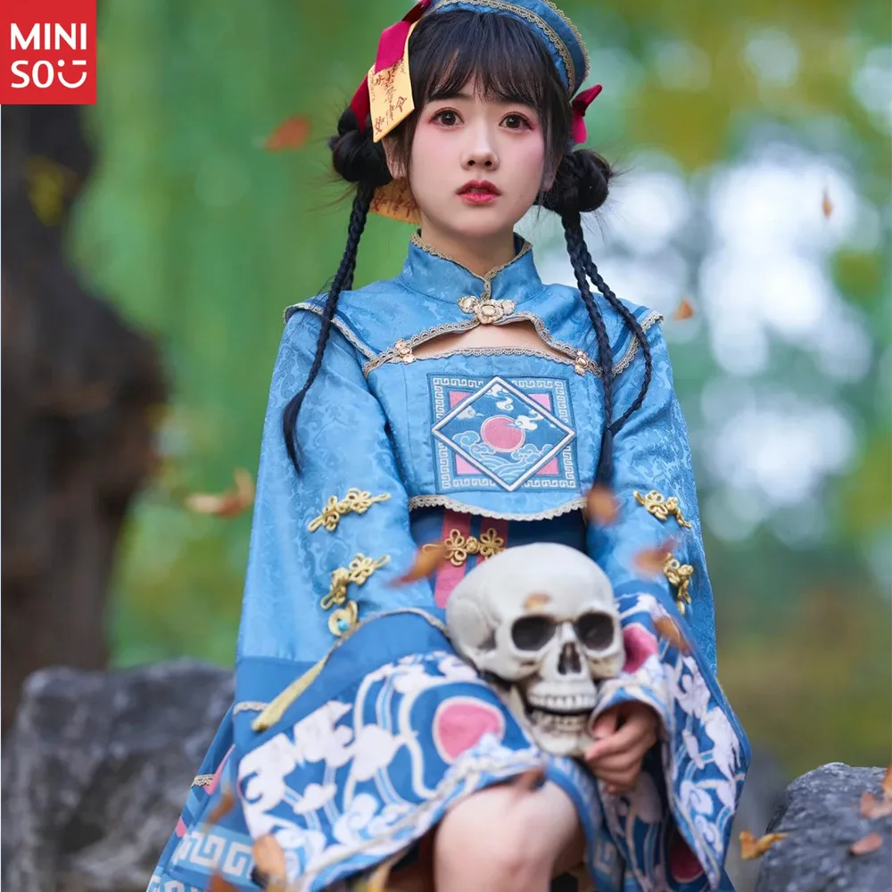 

Miniso Lolita Zombie Cosplay Costume, Gothic Chinese Undead Dress for Role Playing & Party