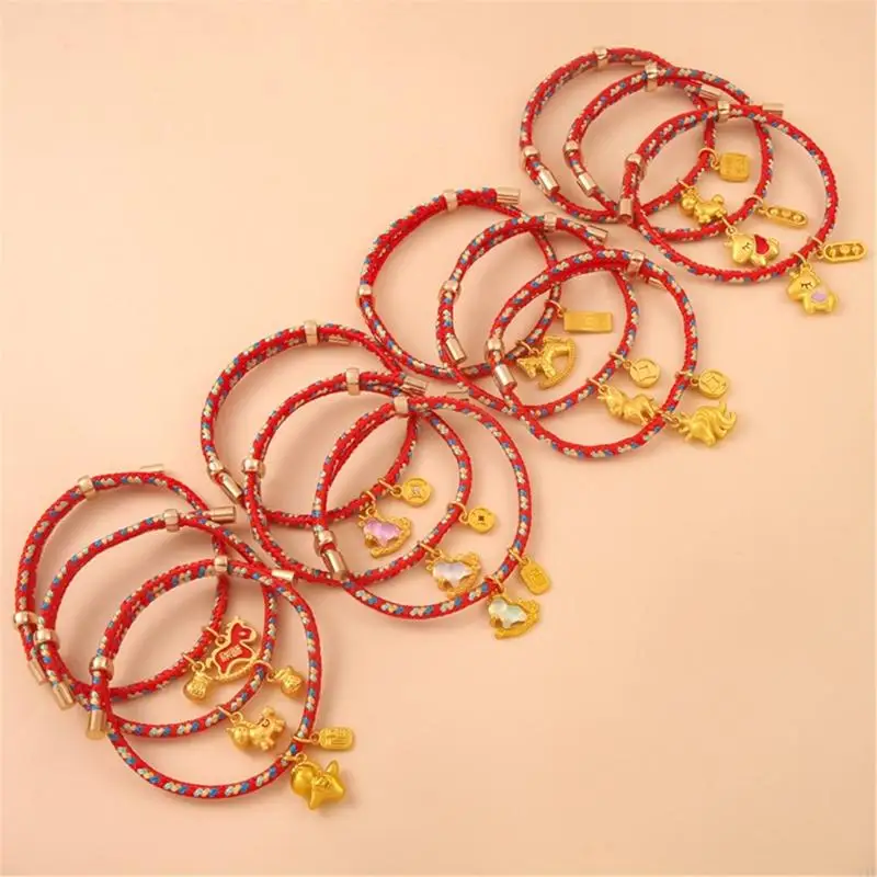  Fashionable Woven Bracelet Featuring Horse Pendant for Casual Formal Event