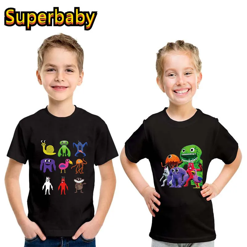 Hot Game Garten of Banban Print Kids Cartoon T-shirt Funny Baby Boys Girls Clothes Summer Children Cotton Short Sleeve T shirt