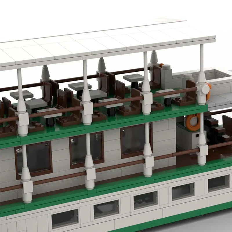 MOC-Port Transporte Navio Modelo Construção De Tijolos, Tecnologia De Navio A Vapor, Blocos Modulares, Brinquedos De Natal, Conjuntos De DIY, Presentes De Montagem