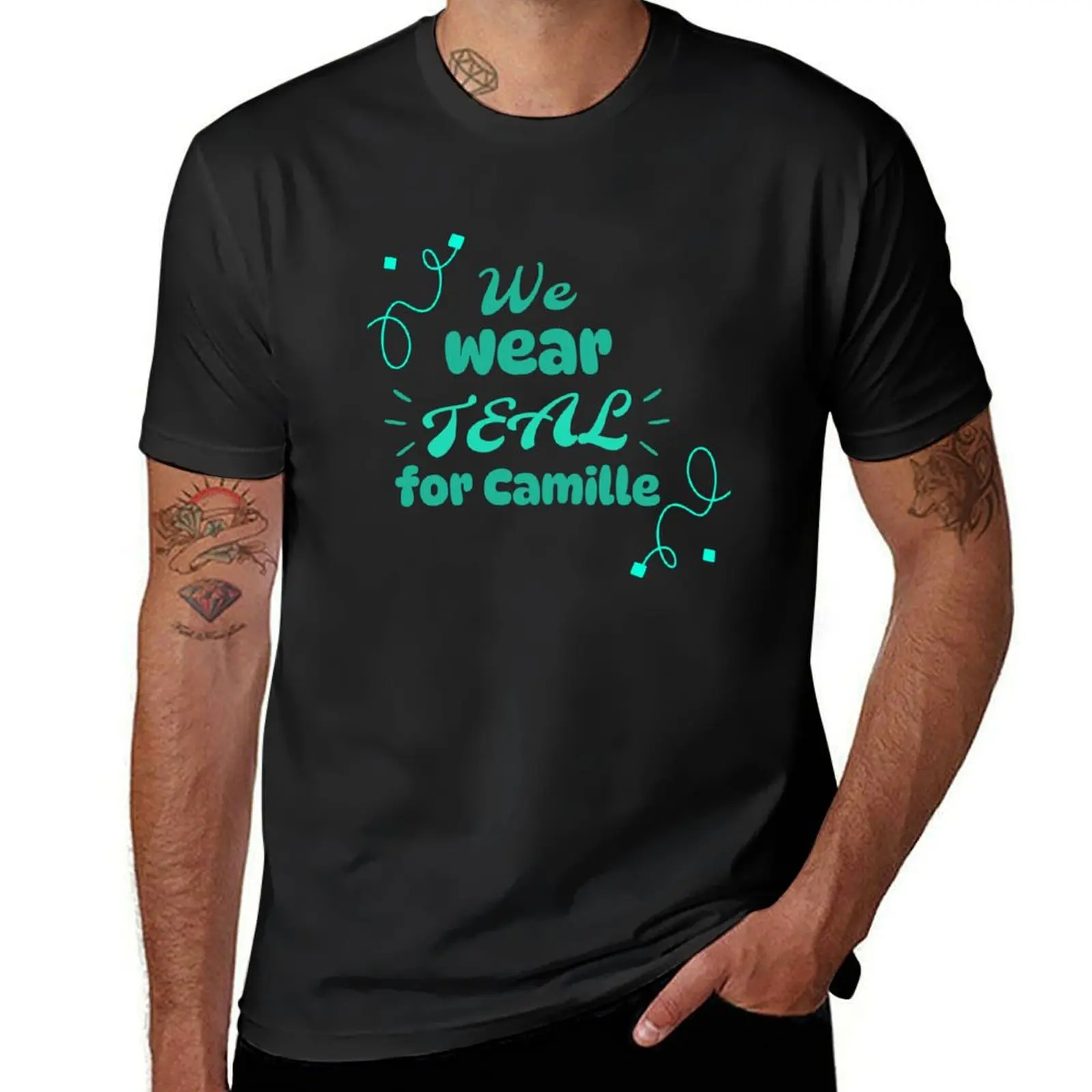 We wear teal for Camille! T-Shirt anime clothes shirts graphic tee graphic t shirt vintage heavyweight t shirts for men