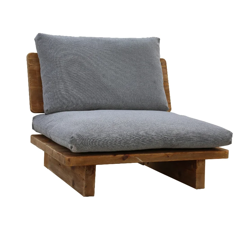 

Single sofa set furniture with fabric cover recycled wood furniture