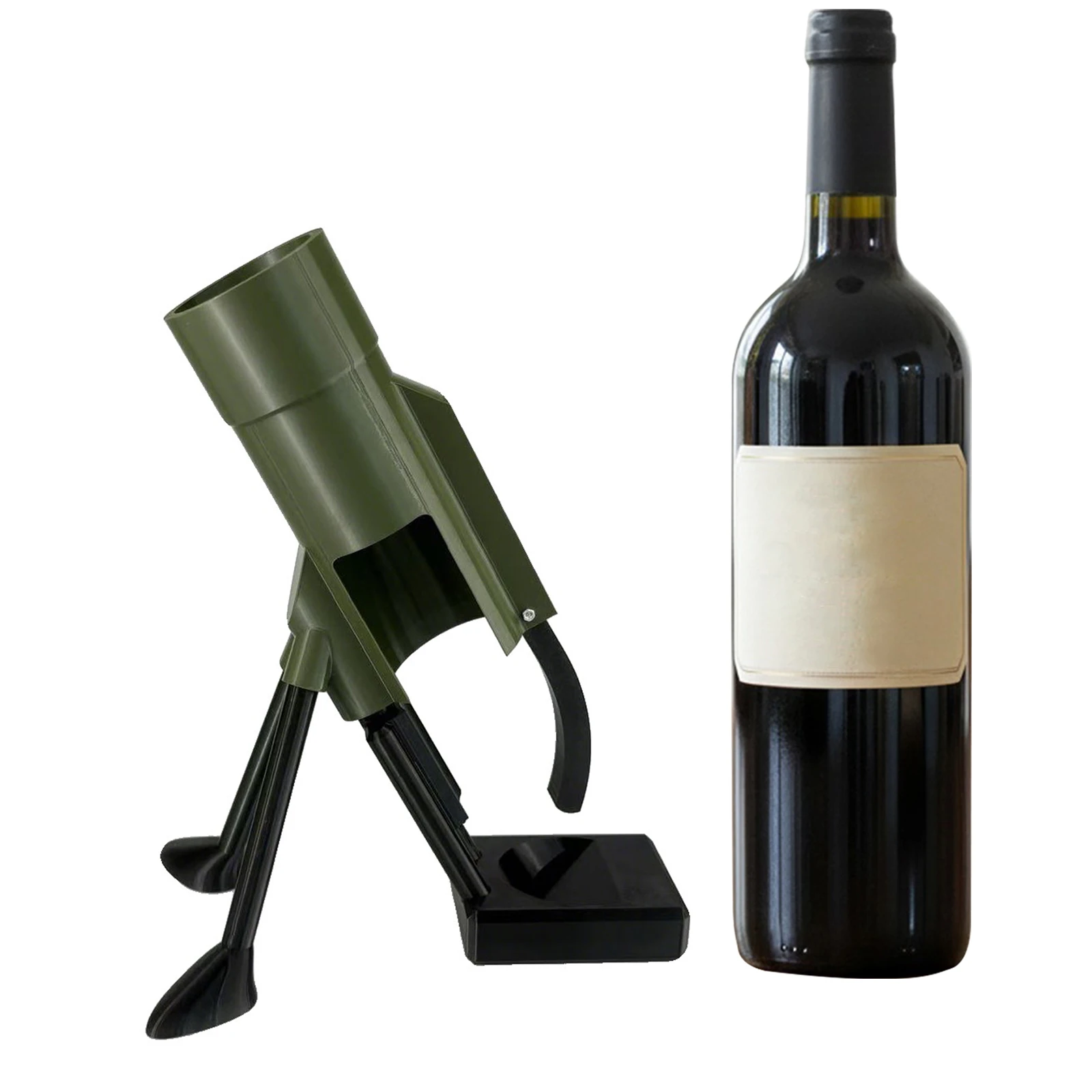 Beer Bottle Mortar Opener 51mm Tactical Cap Launcher Heavy-duty Tactical Cap Launcher Hands-free Push Down Opener for Home Bar