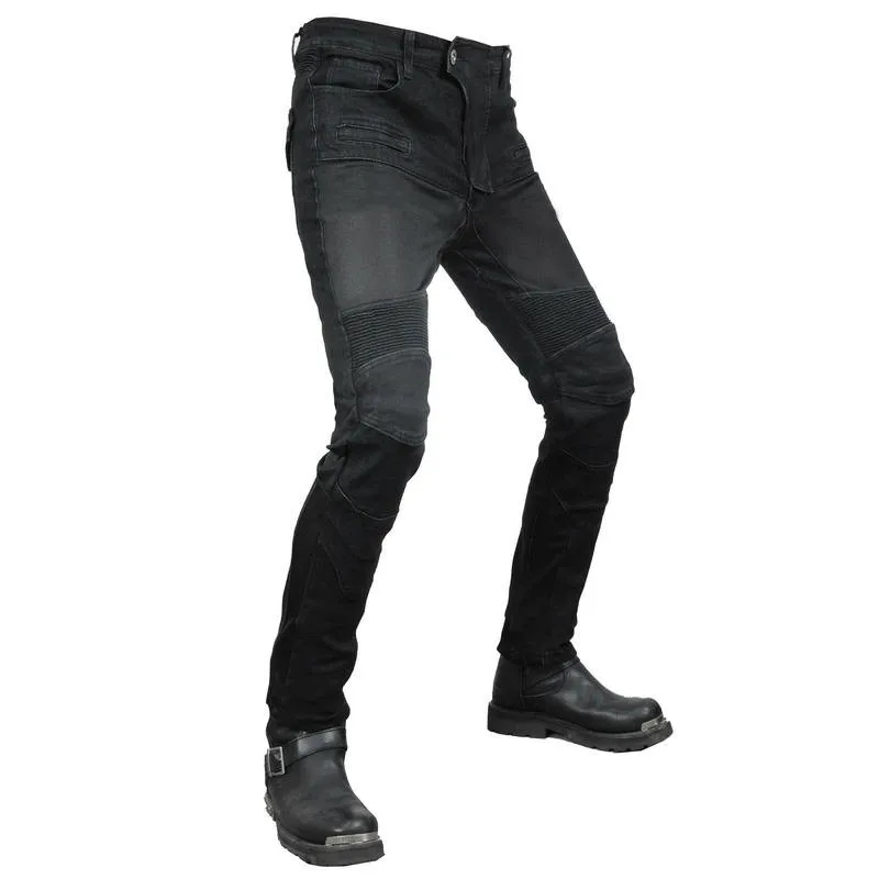 دراجة نارية الصيف ركوب السراويل فوليرو شبكة تنفس حماية الجينز موتوكروس فارس دورة عادية ليتل سليم بنطلون أسود #2