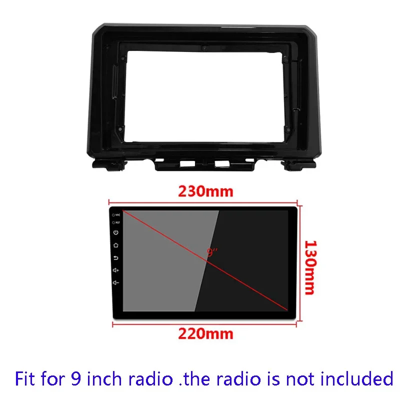 Car Radio Frame Kit For SUZUKI Jimny 2018+ Auto Stereo Dashboard Panel Fascia Mounting Bezel Faceplate