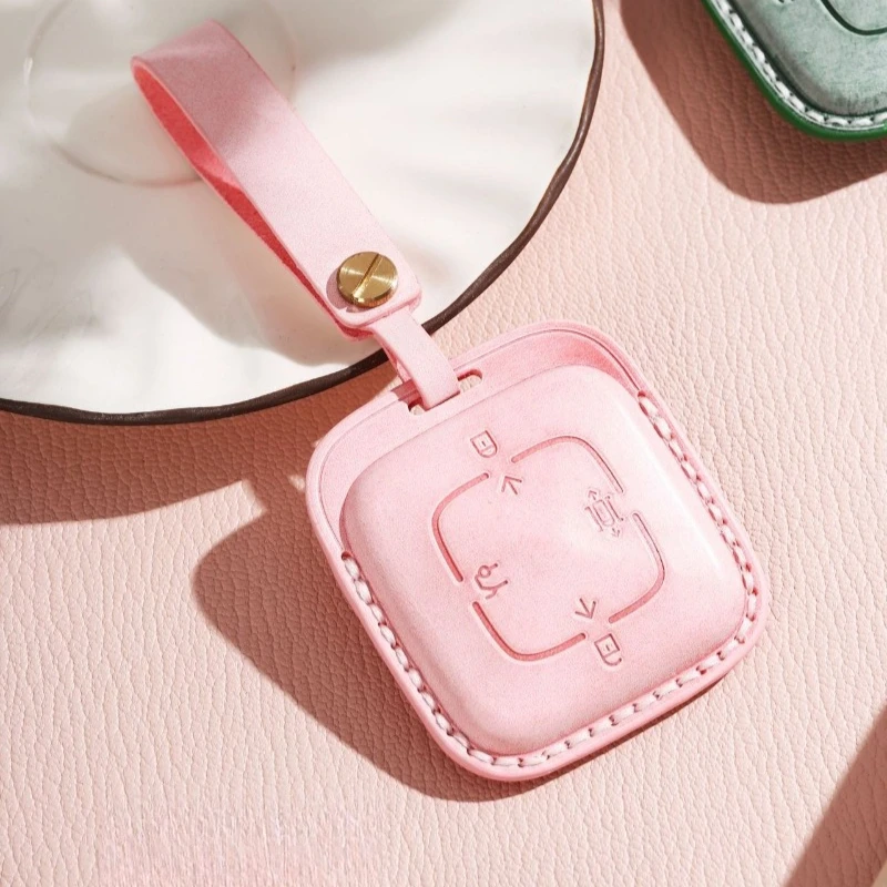 

Чехол для автомобильного ключа из натуральной кожи для Zeekr 001, защитный корпус для смарт-ключа, держатель с застежкой, аксессуары для электромобилей