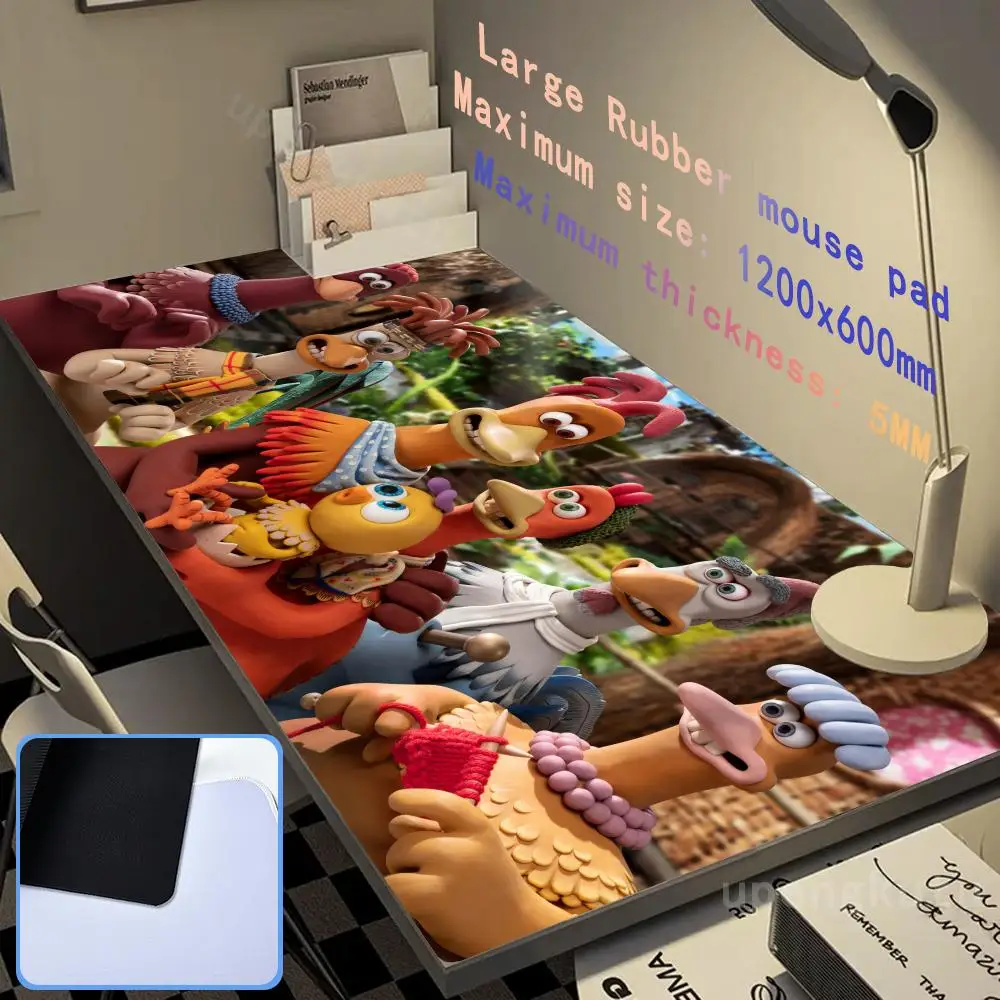 Mouse Pad Desk Protector Non-Slip Rubber Popular Chicken_RunS Anime figures Mice DIY games computer Edge locking XXXL1200x600