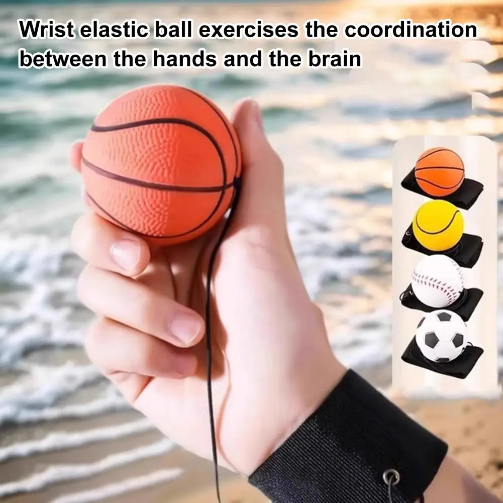 Bola de rebote de espuma bola de foguete de pulso com corda elástica alça ajustável brinquedo de treinamento de agilidade de reação para crianças para boxe