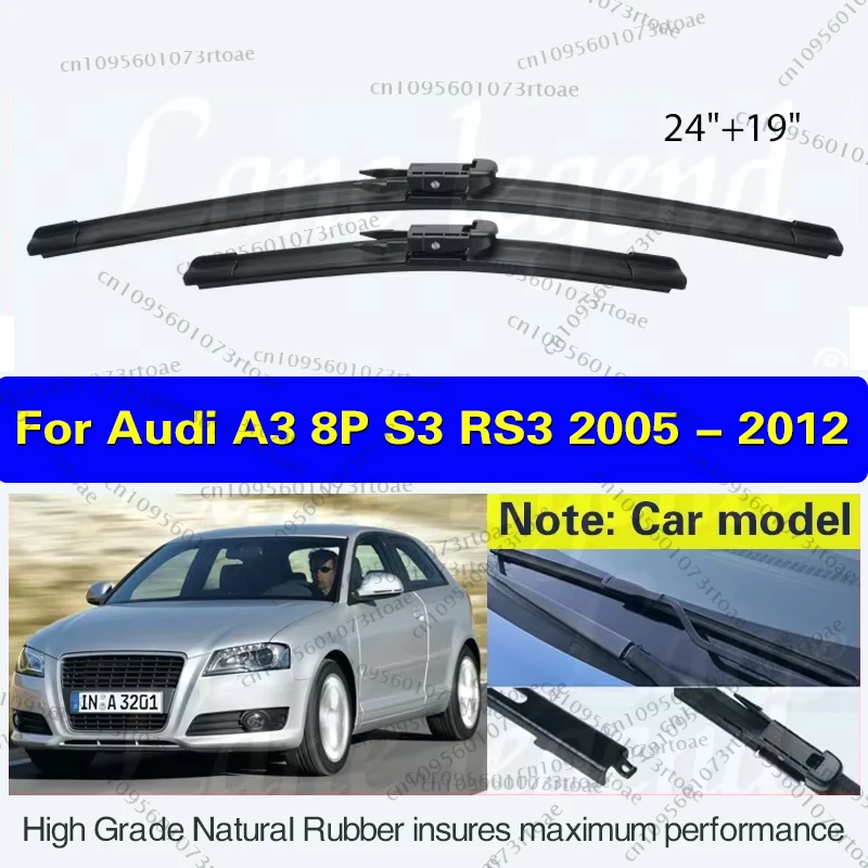 

For Audi A3 8P S3 RS3 2005 2006 2007 2008 2009 2010 2011 2012 Wiper Front Wiper Blades Windshield Windscreen Front Window 24"19"