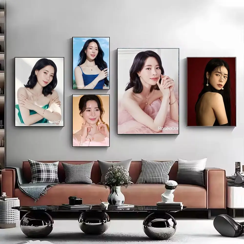trending korean actress canvas Lim Ji-yeon Poster Stylish Wall Art for Living Room Bedroom Study Home Decor Gift