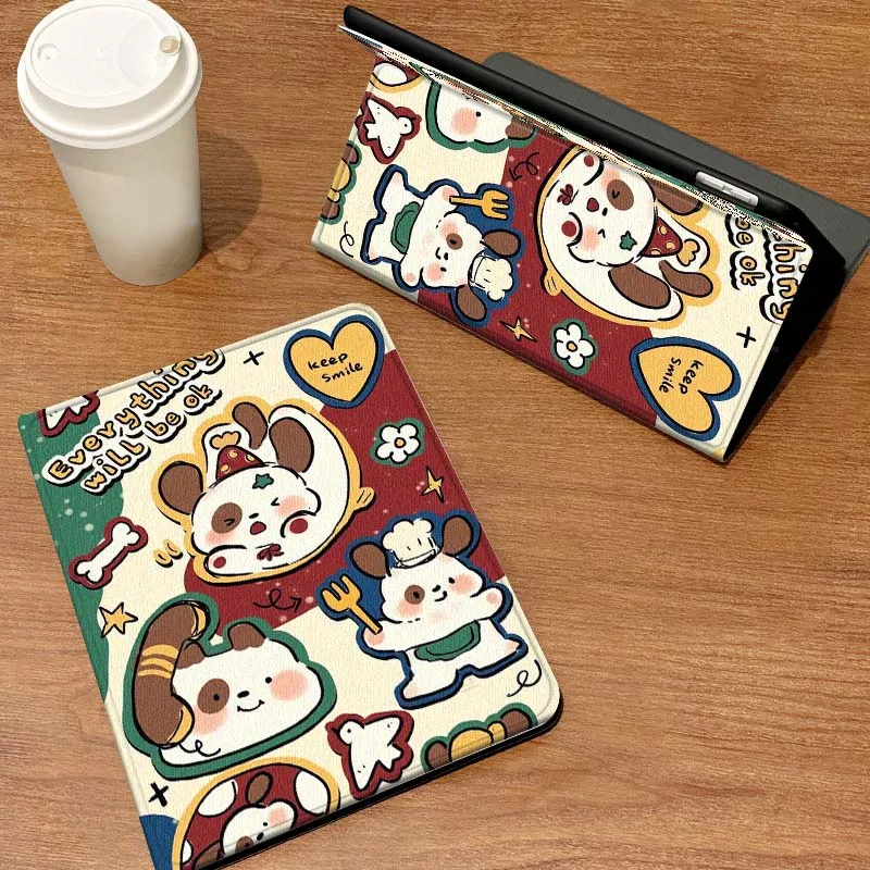 

Retro Puppy Collage Pattern Case For Samsung Galaxy Tab A7 A9 A11 S6 A11 A8 S11 Lite Plus 10.4 10.5 10.1 Inch Tablet