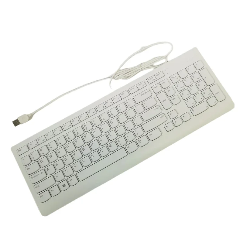 

USA layout white USB wired keyboard for Lenovo EKB-536A