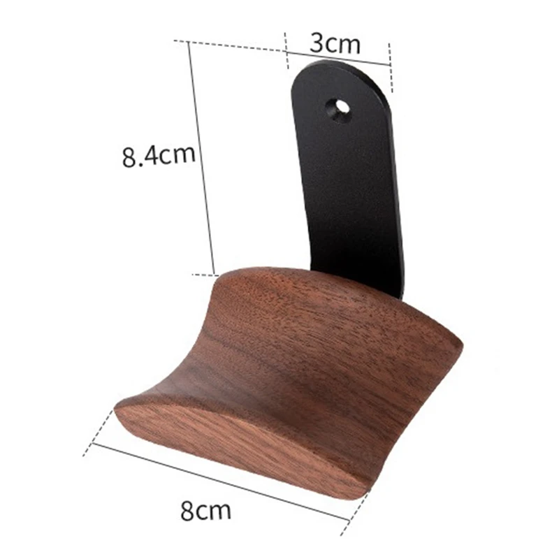 Wooden Headphones Stand Holder,Aluminum Alloy Desk Lock Clip Headphone Bracket,Easy Install Headset Display Hanger
