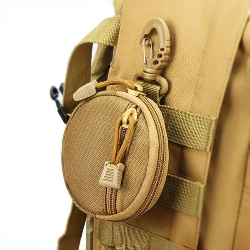 محفظة عملات معدنية كاجوال جديدة للرجال في الهواء الطلق، جيب صغير محمول للعملات المعدنية، محفظة مفاتيح، محفظة بسحاب دائري