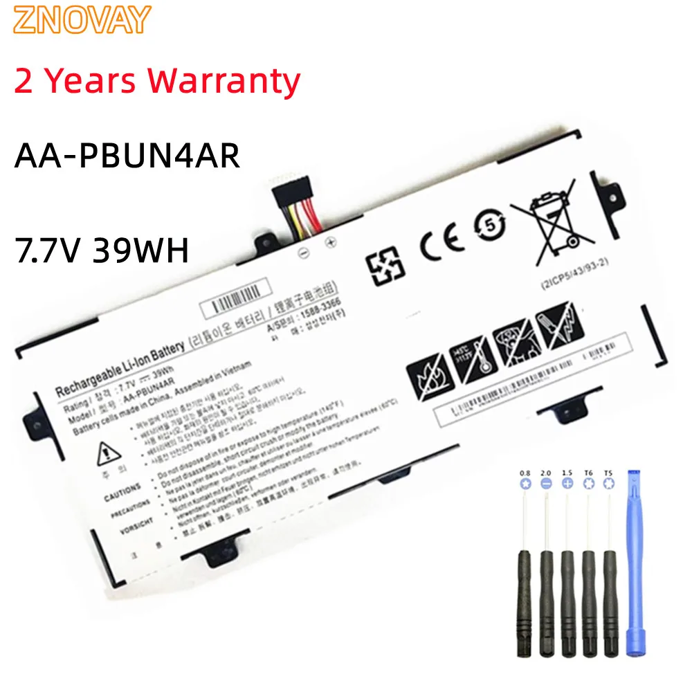 

ZNOVAY 5065mAh AA-PBUN4AR Laptop Battery For Samsung NP900X5L 940X3L NT900X5P NT900X5L NT900X5M NP940X3LK01US Series 7.7V 39Wh