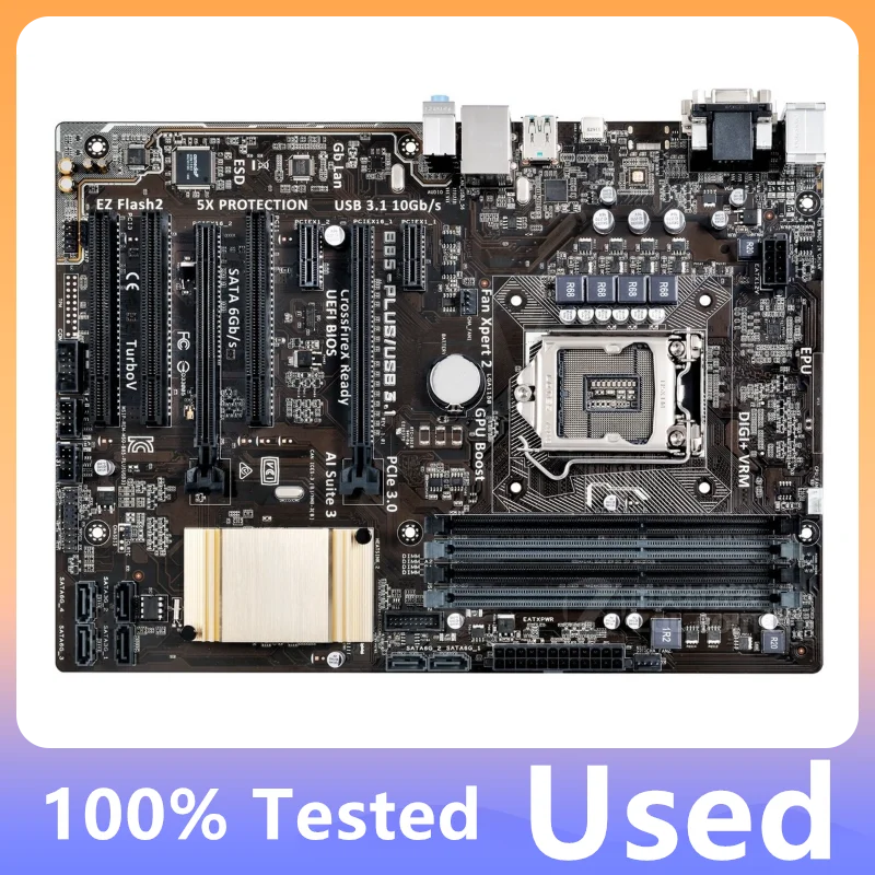 

100% Original Testing B85-PLUS/USB3.1 Computer Motherboard Lga1150 Ddr3 Sata3 Usb3.0 Sata3 .