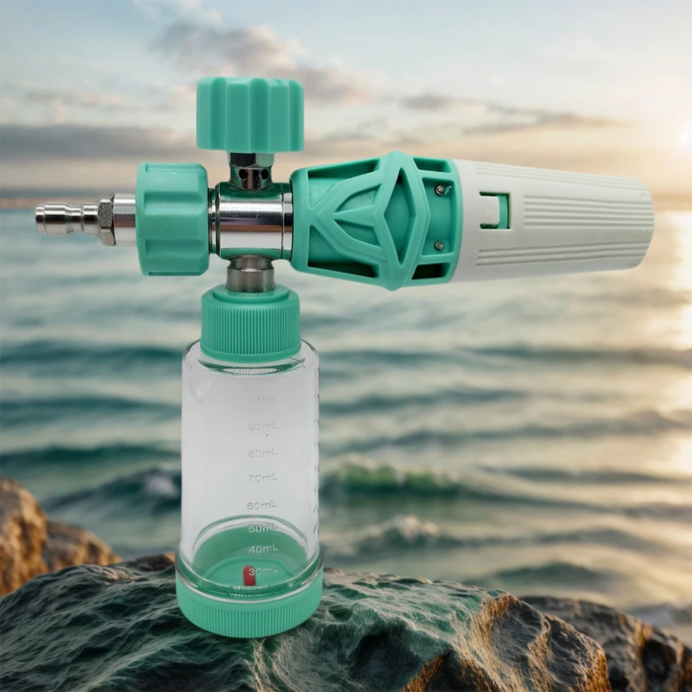 

100 мл распылитель для мыльной пены, регулируемый пистолет для мойки высокого давления, 1/4 дюйма, быстроразъемный распылитель жидкой пены для чистки автомобилей, внедорожников