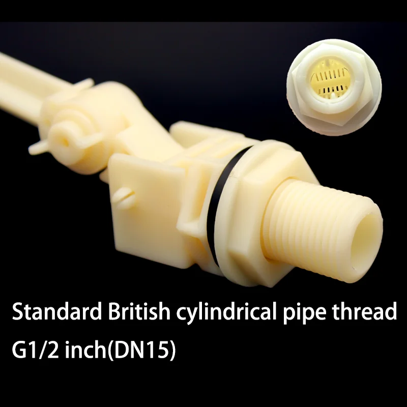 1pc Automatic Float Valve Water Level Controller G1/2 DN15 Thread Plastic For Raise Livestock Water Bowl Poultry Breeding Animal