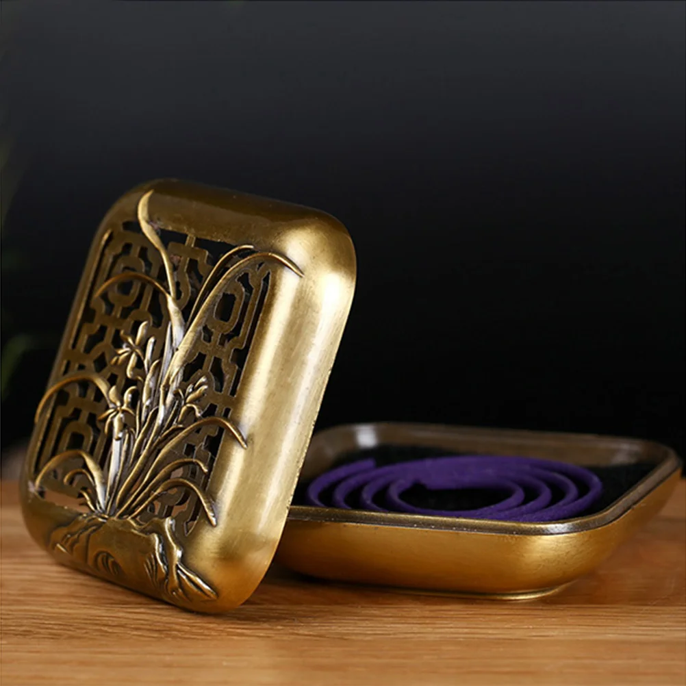 

Alloy Aroma Burner Simple Hollow Desktop Censer Decorative Incense Stove Home Adornment Tea Ceremony Ornament
