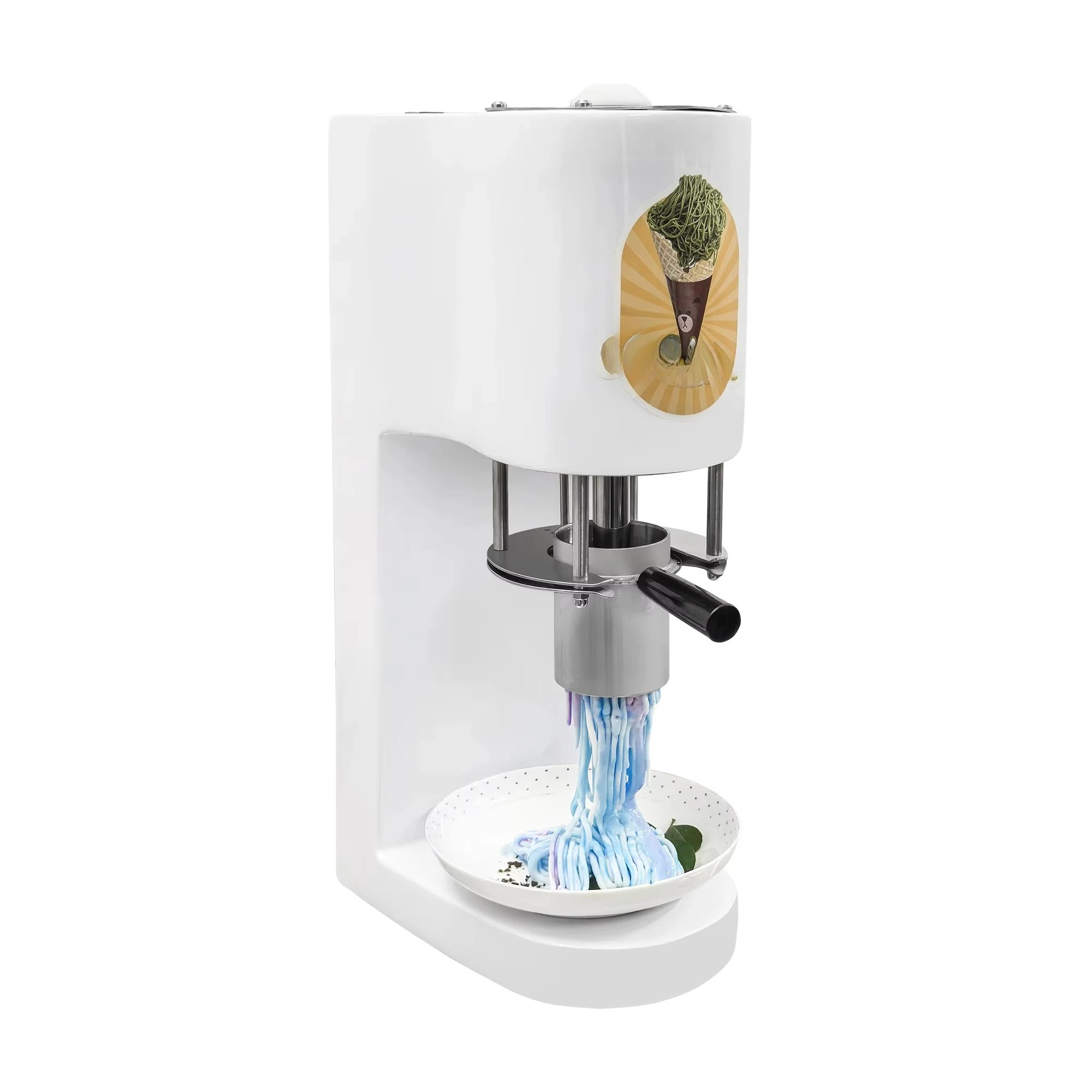 Desktop Single-Head Mini  Different Shapes Italy Spaghetti Noodle Ice Cream Maker 80W Gelato Soft Pasta Mixing Maker Equipment
