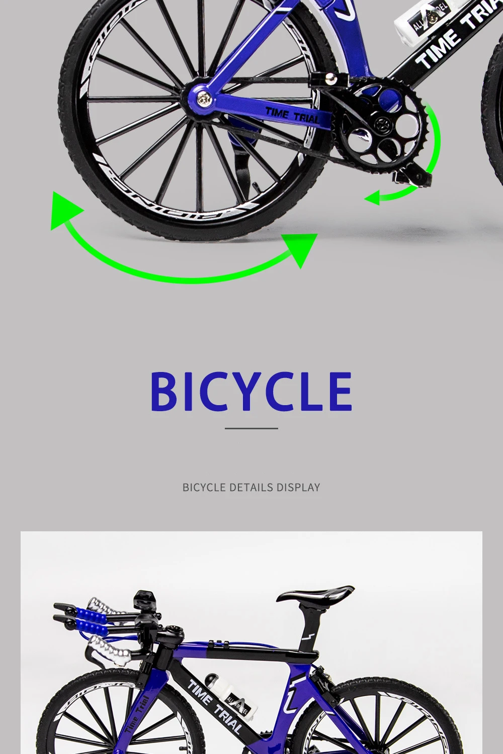 1:8 Modell-Legierungs-Fahrrad, Druckguss-Rennrad, Finger-Mountainbike-Modell, Metall-Taschenfahrrad, Simulations-Sammelspielzeug für Jungen – Detail 8