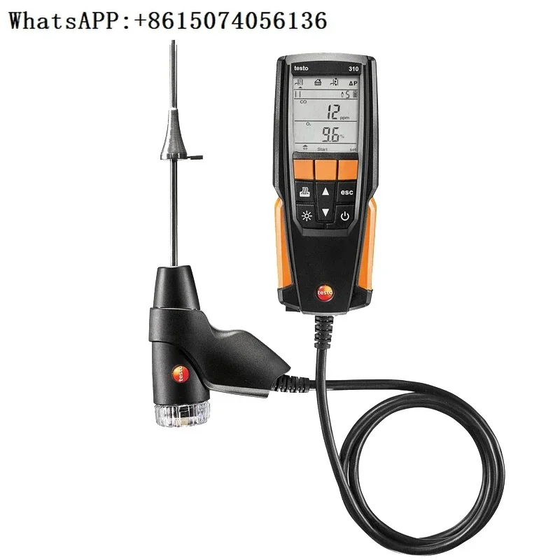 Detu testo310 flue gas analyzer industrial portable CO/O2 gas combustion efficiency boiler detector