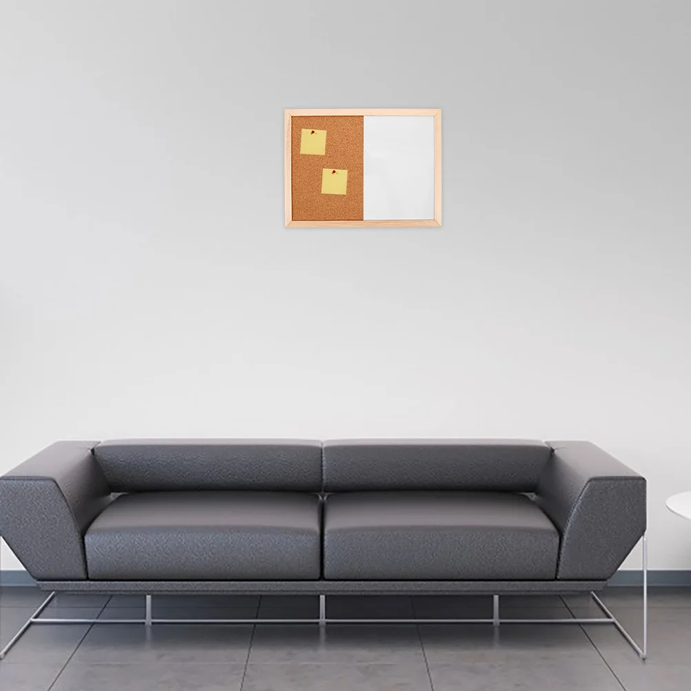 2 قطعة لوحة إعلانية مزيج الحائط الفلين الجاف محو مجلس إطار خشبي لوحات الفلين الصغيرة للمنزل مكتب المدرسة