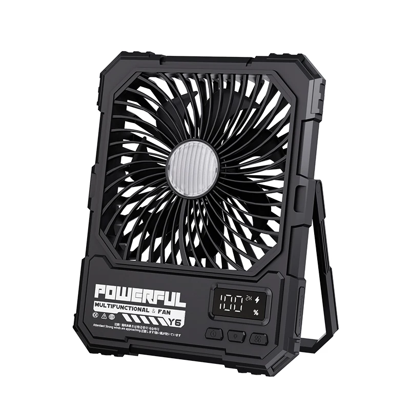 20000mAh Camping-Ventilator, tragbare Deckenventilatoren, faltbarer Tischventilator, Zelt-Luftzirkulator, wiederaufladbarer elektrischer Ventilator mit LED-Licht