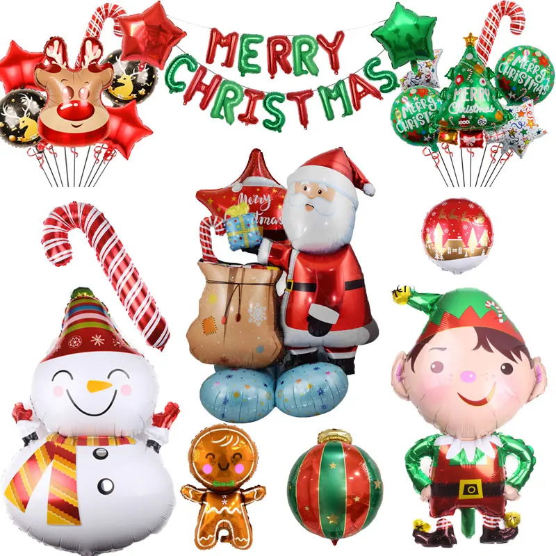 Christmas Balloons Happy New Year Christmas Kids Gifts Snowman Balloons Nightmare Before The Christmas Party Favors Kids