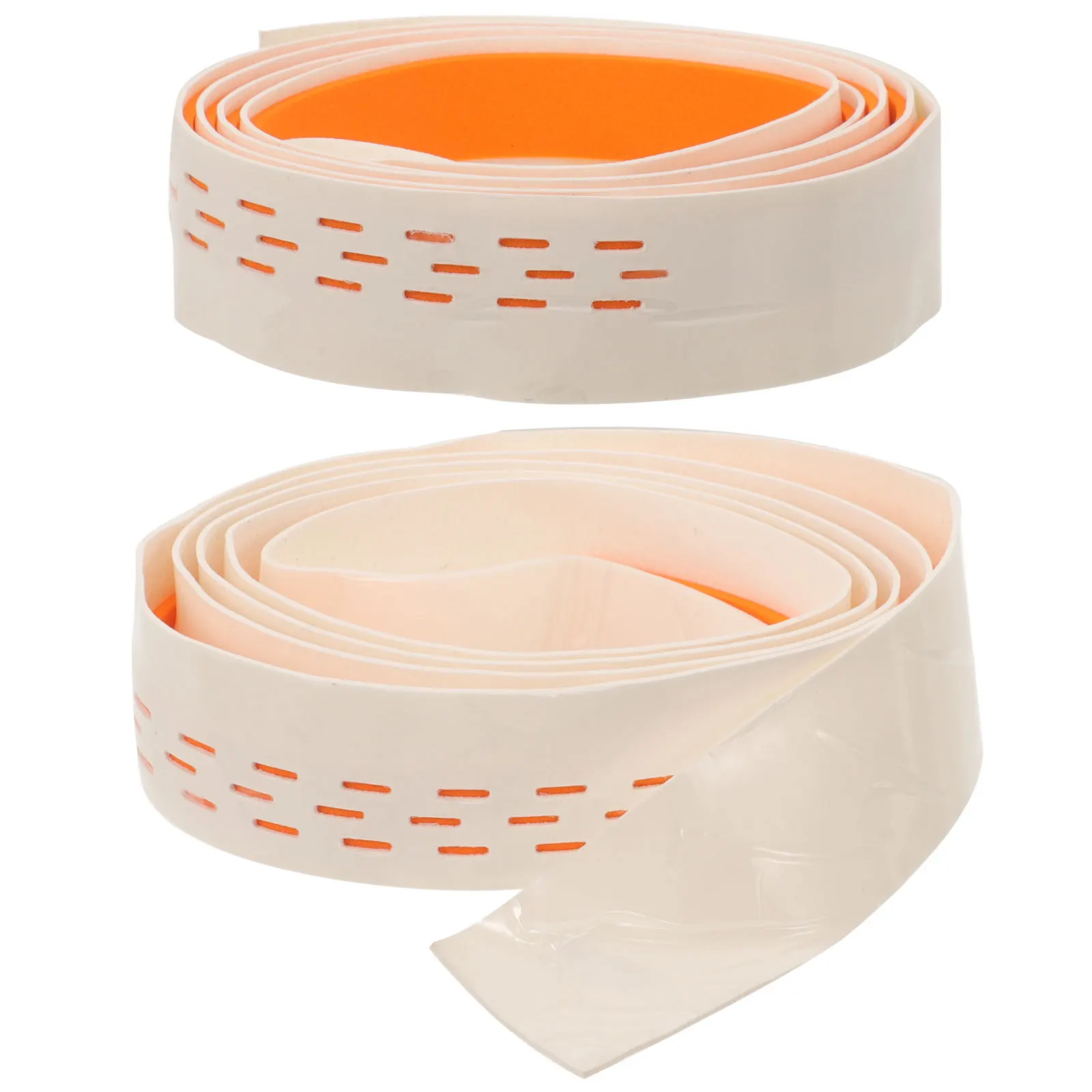 

2pcs Anti-Slip PU Grip Tape Badminton Racket Hand Gel Sweat-Absorbent Thick Dual Color Handle Wrap For Tennis Racquet Jump Rope