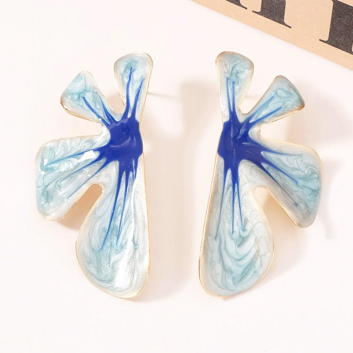 Pastoral fashion niche design multi-colored flowers light luxury temperament versatile trend women's earrings