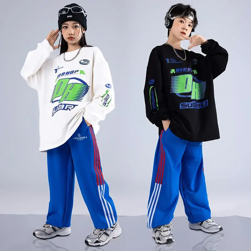 

Hip Hop Kids Fashion Performance Costumes Boys Handsome Outfits Girls Sports Group Costumes