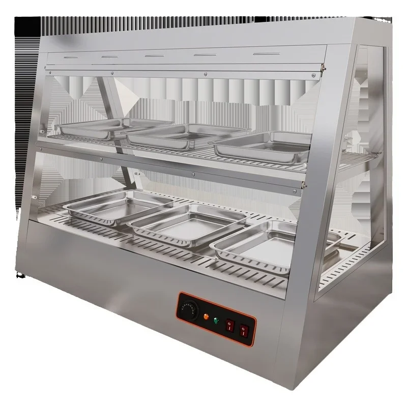 &* Silver Drawer-Type Insulated Commercial Display Cabinet With Moisture Retention Temperature Control For Bakery Products 1400W
