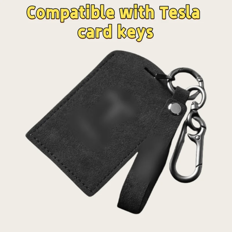 

For TESLA model3 card key holder refresh suede all-inclusive scratch-resistant key case for men and women car accessories