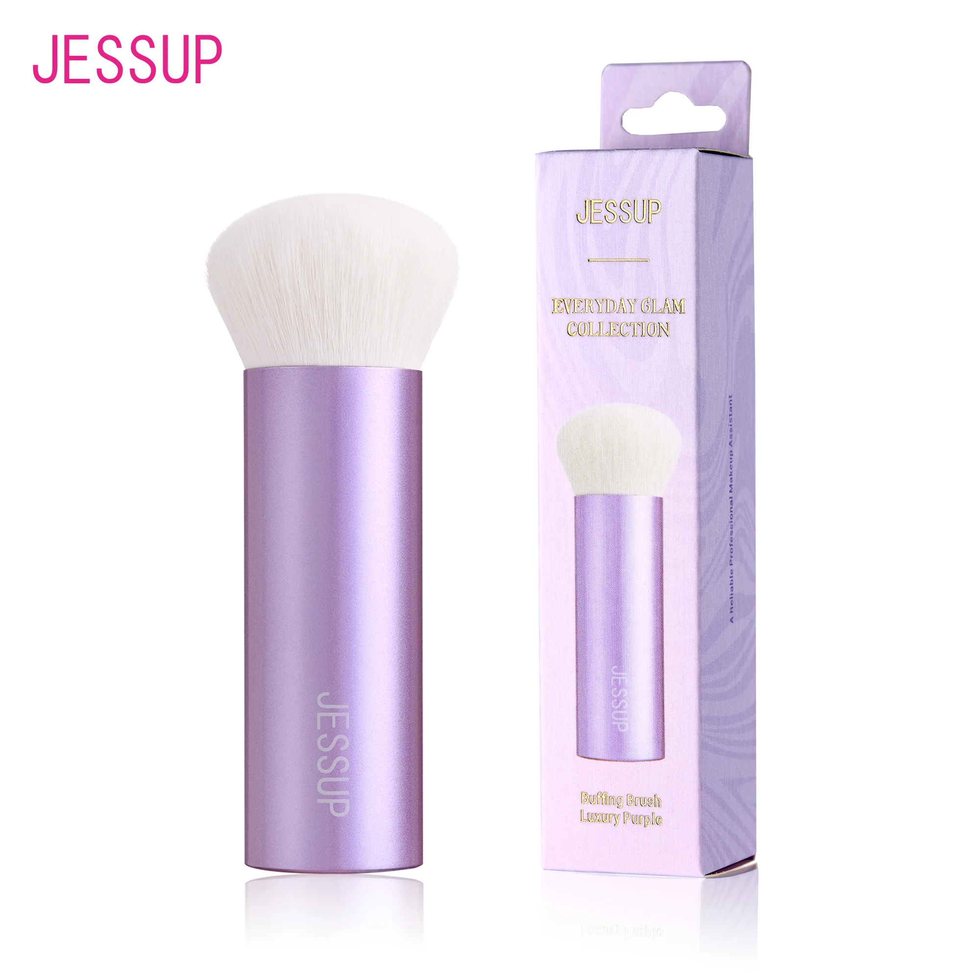 Jessup Makeup Brushes Set Face Kabuki Brush Foundation Contour Powder Complexion Blush Bronzer,Premium Synthetic, Luxury Purple