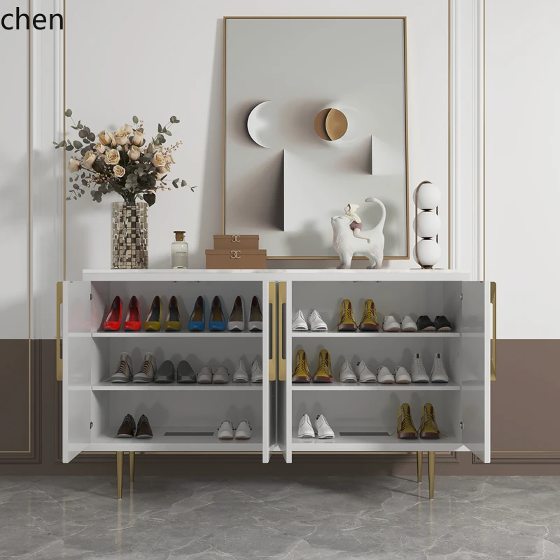 PYH Lacquered Sideboard Cabinet Solid Wood Lacquered Entryway Decorative Storage Cabinet Tea Cabinet