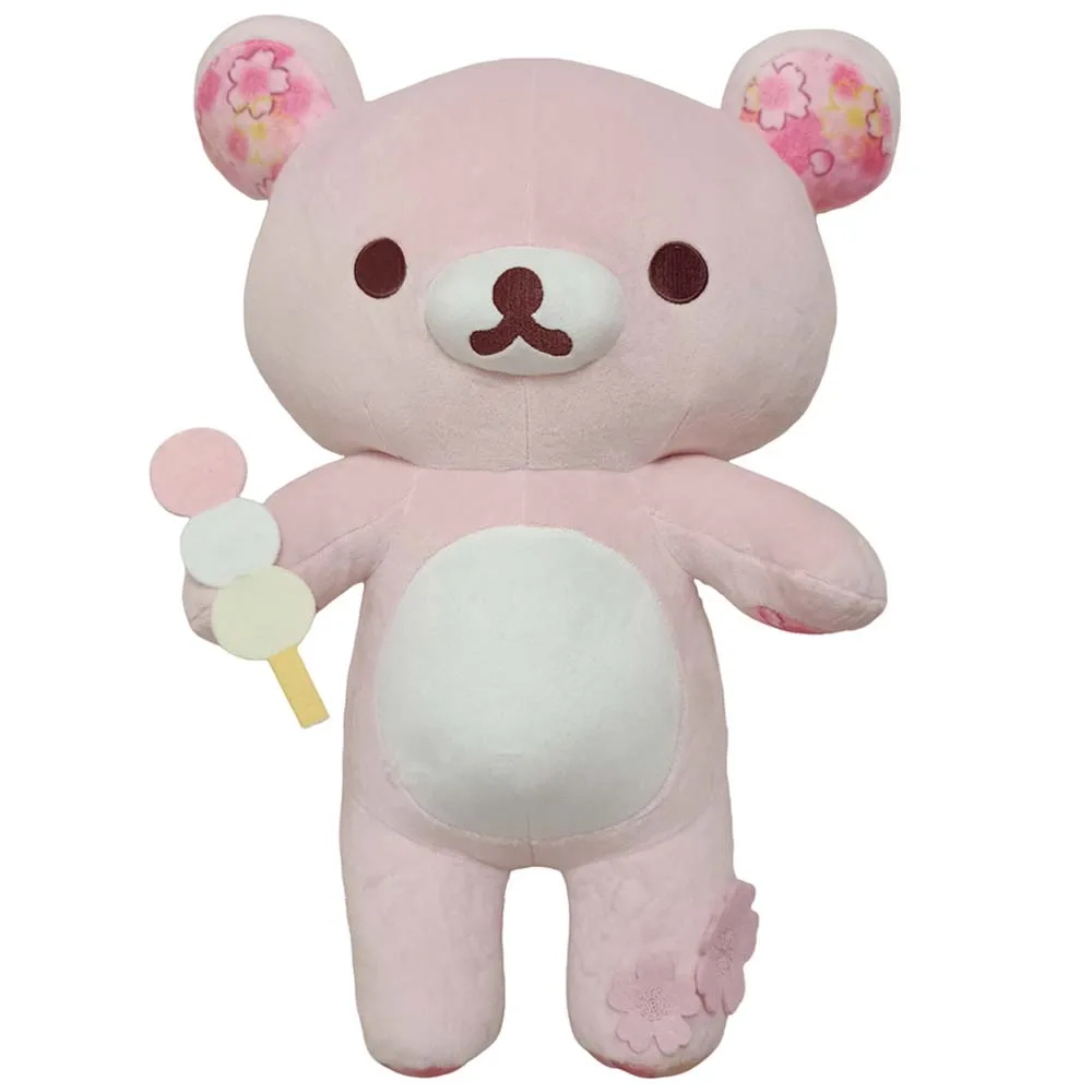 

Милая Rilakkuma Cherry Blossoms Sakura Pink Bear, большой размер, плюшевая подушка, детские игрушки, куклы, подарки для девочек, 50 см