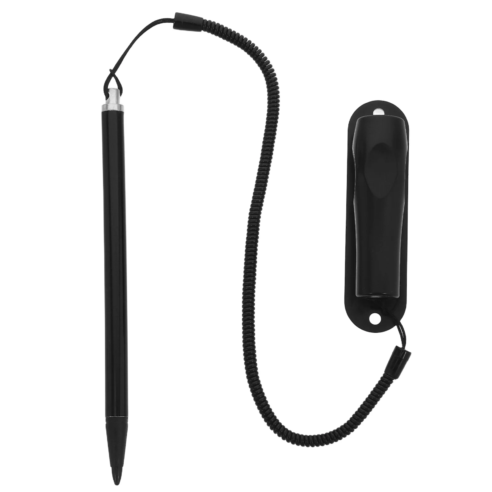 Resistive Screen Stylus Metal Touch Pen Smooth ABS Tip Antiloss Spring Tether Fixed Base Compatible Navigation Systems