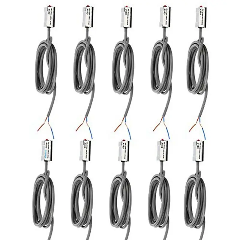 【Big Deal】10Pcs Air Cylinder Magnetic Sensor Switch, CS1-F DC/AC 5-240V Adaptable For SC/SI/SU/MI/JSI Type Pneumatic Cylinder
