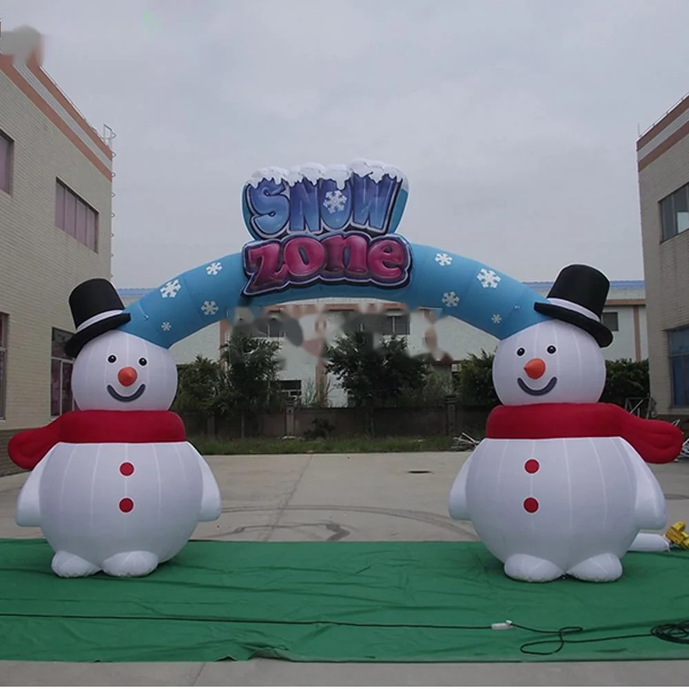 wholesale Holidays Giant Outdoor Inflatable Christmas Decoration Snowman Arch For Sale