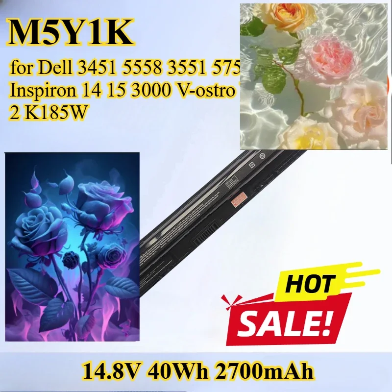 

M5Y1K 14,8 В 40 Втч Аккумулятор для ноутбука Dell Аккумулятор 3451 5558 3551 5758 5759 Inspiron 14 15 3000 V-ostro WKRJ2 K185W