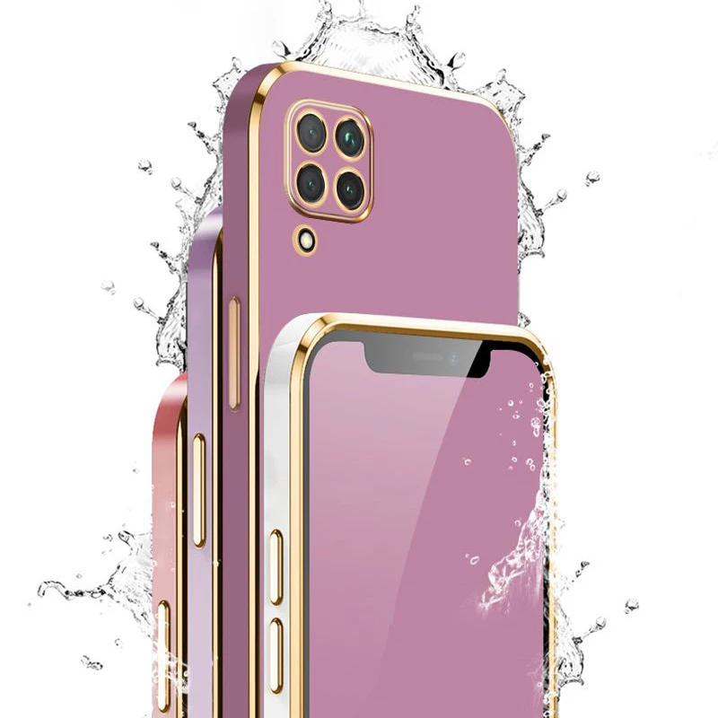 For Huawei P40 lite Case Luxury Square Plating Huawei P40 lite 4G Phone Case JNY-L21A JNY-L01A ShockProof Silicone Back Cover