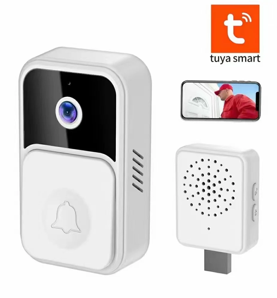 Tuya APP Wireless WIFI Doorbell With Indoor Chime Visual Door Viewer Intercom Video Door Phone Peephole Viewer