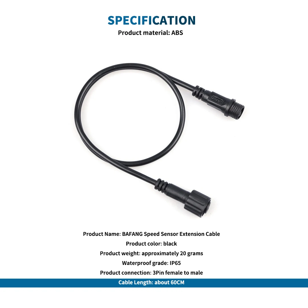 Speed Sensor Extension Cable for BAFANG Mid Drive Motor 3 PIN Extension Cable Electric Bicycle Modification Accessories