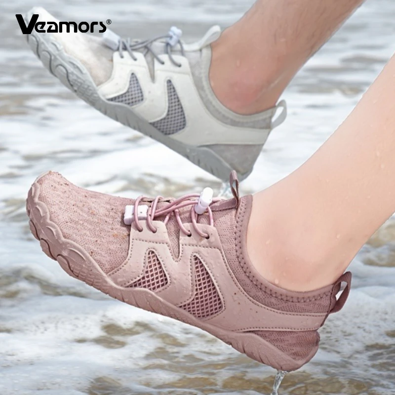 速乾性ビーチシューズメンズサマーウォータースポーツシューズ軽量通気性アクアシューズ女性用アウトドアウェーディングスニーカー滑り止め